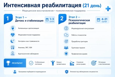 Реабилитация за 21 день в Электростали